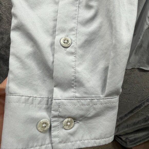 Columbia PFG Fishing Shirt Men Size 3X Gray Vented Omni-Shield Langara BC Salmon - Picture 5 of 11